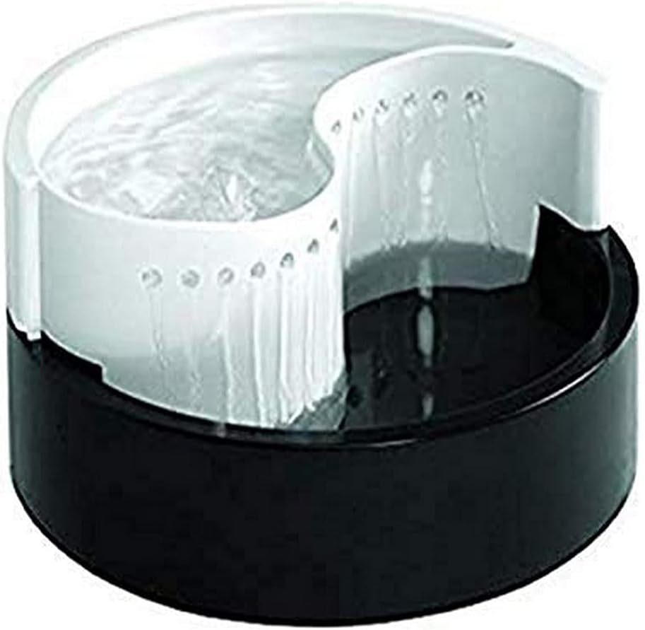 Pioneer Plastic Pet Fountain - Fung Shui Style, Black, 60 oz. Capacity, 4.5 x 9.2 x 4.5 inch - New Condition