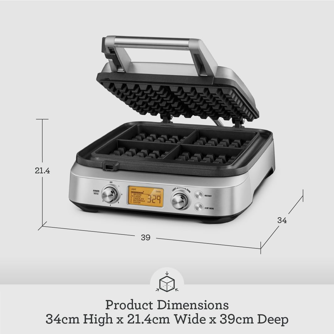 Breville the Smart Waffle, Silver - New Condition