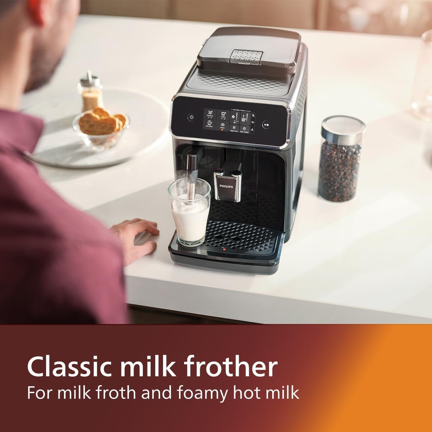 Philips Series 1200 Espresso Machine EP1224/00 – Fully Automatic, Milk Frother, Touch Display - Good Condition