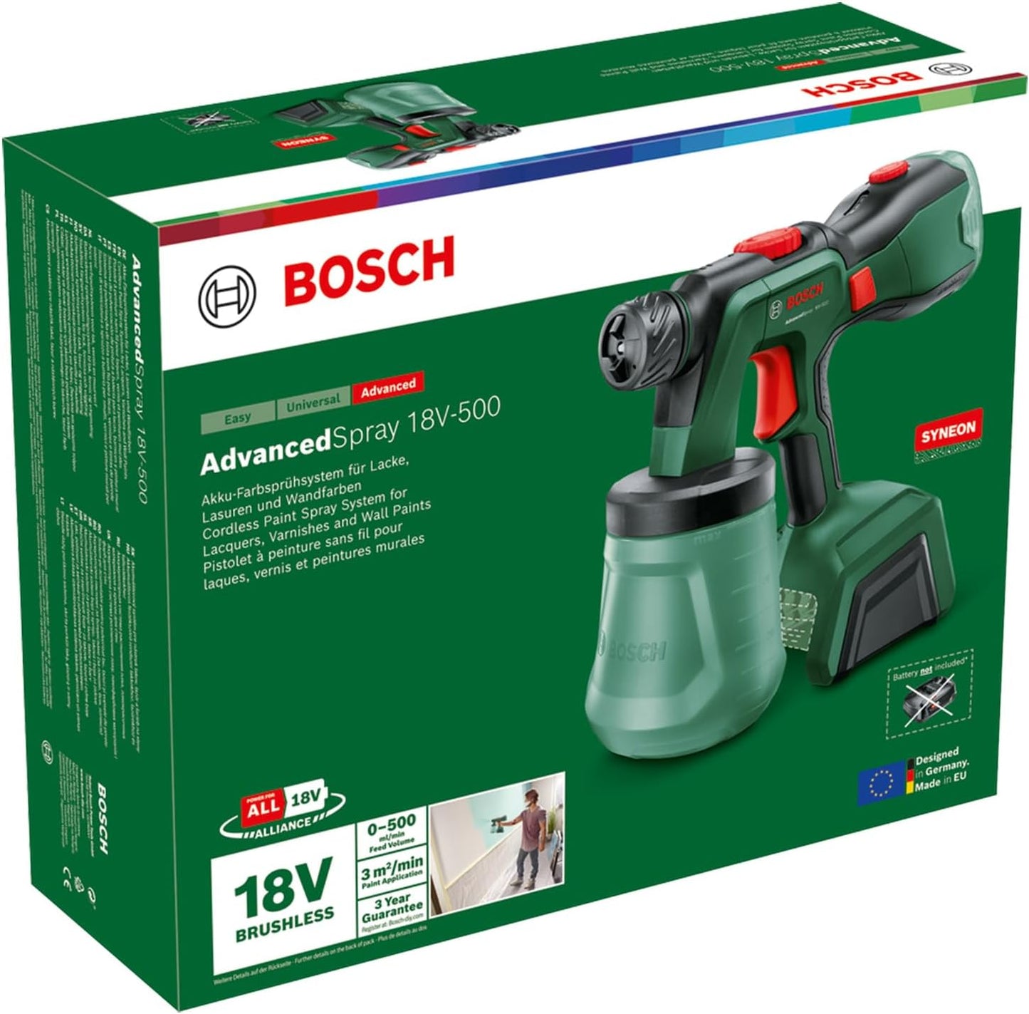 Bosch 18V Cordless Paint Sprayer AdvancedSpray 18V-500 1.2L - Good Condition