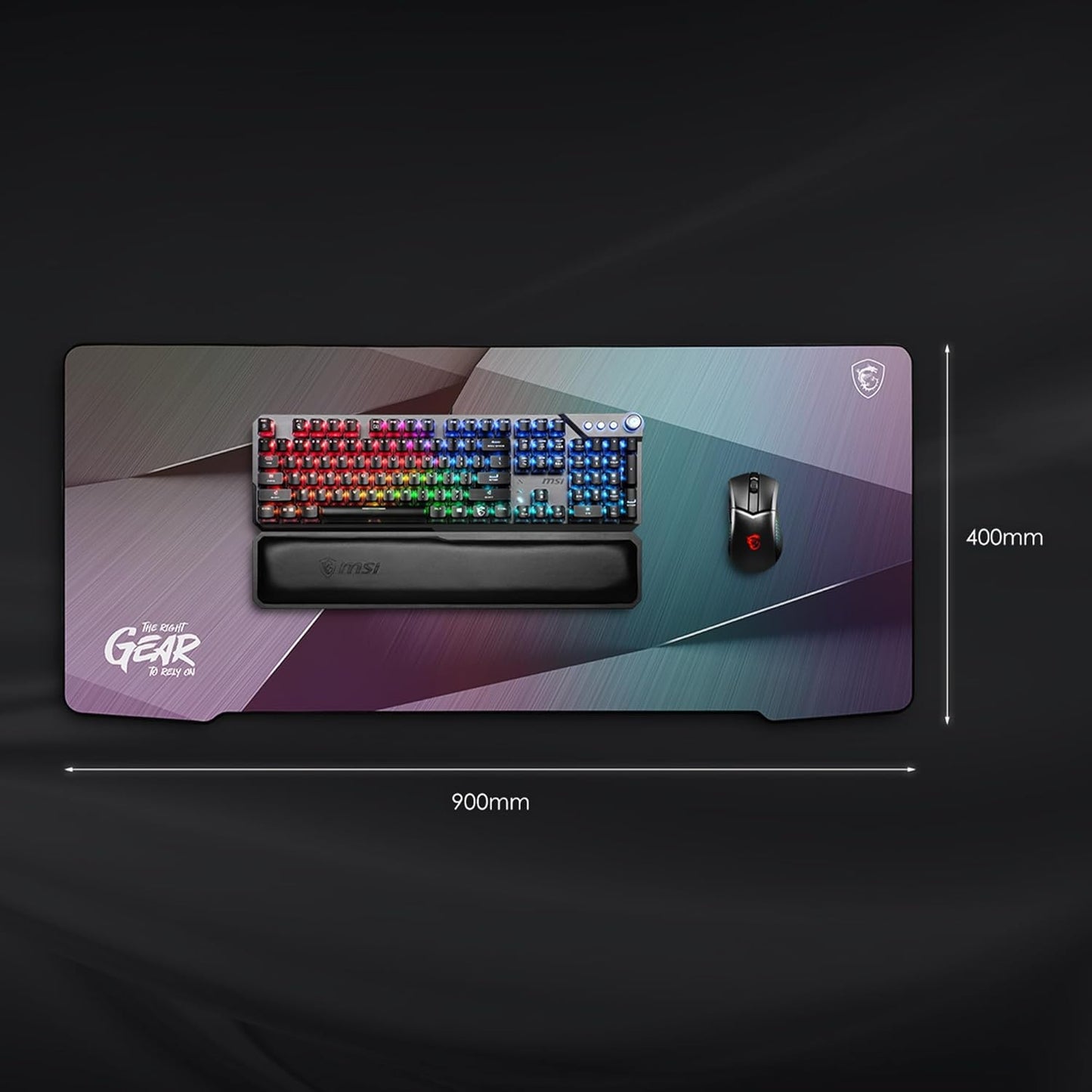 MSI Agility GD72 Gleam Edition Gaming Mouse Pad – XXL, 3mm Thick, Ultra-Smooth, Low-Friction, Non-Slip Rubber Base - New Condition