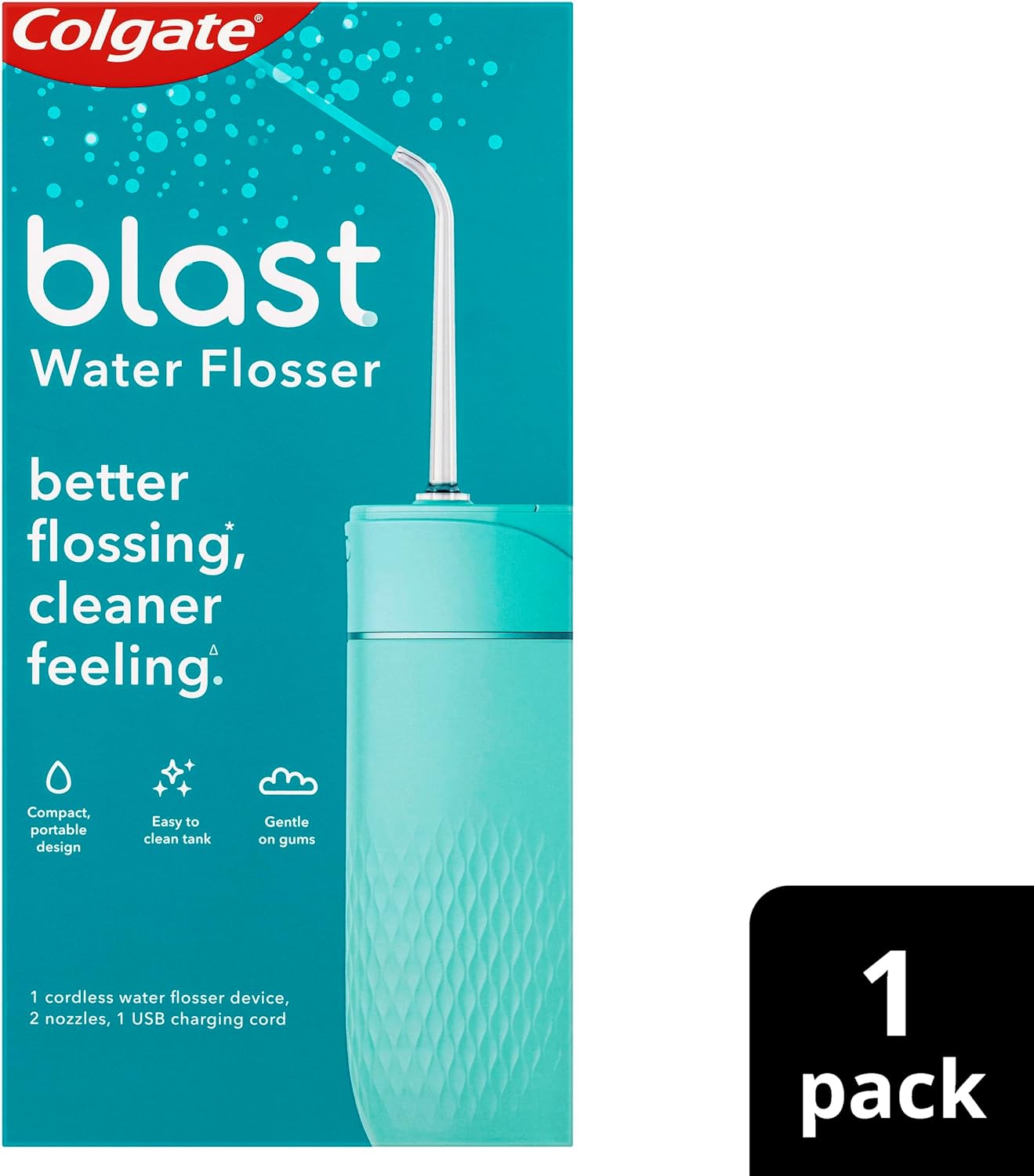 Colgate Blast Cordless Water Flosser Rechargeable 3 Modes - Good Condition
