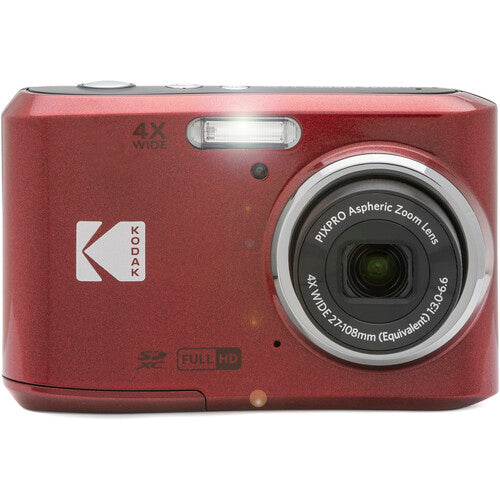 Kodak Pixpro FZ45 Digital Camera 16MP 4X Zoom Red - Good Condition (Slight crack)