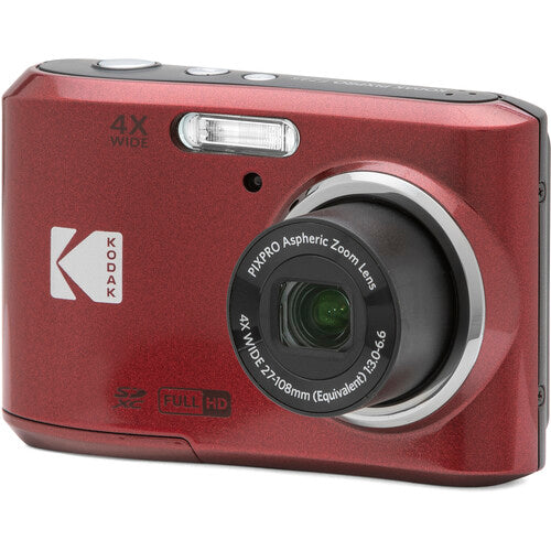 Kodak Pixpro FZ45 Digital Camera 16MP 4X Zoom Red - Good Condition (Slight crack)