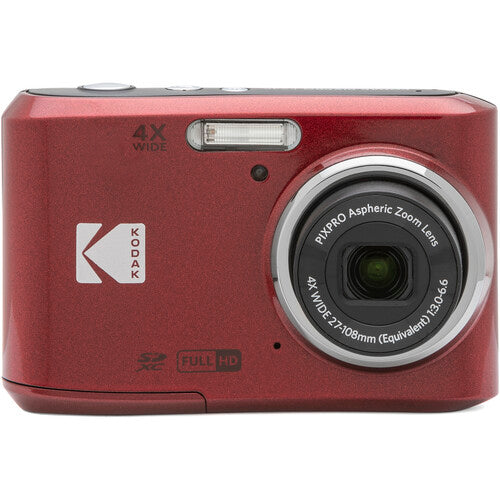 Kodak Pixpro FZ45 Digital Camera 16MP 4X Zoom Red - Good Condition (Slight crack)