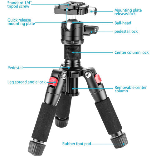 Neewer M521 Desktop Mini Tripod with Arca-Type Ball Head - New Condition