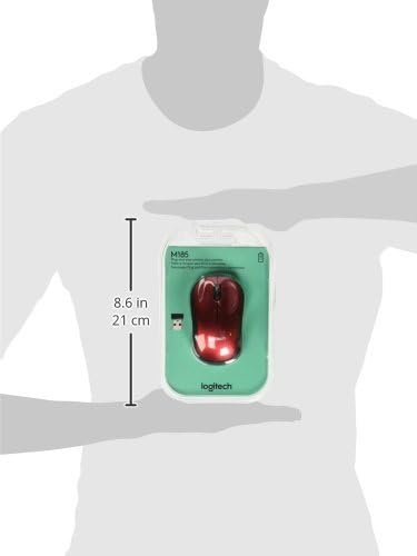 Logitech M185 Wireless Mouse – Red - New Condition
