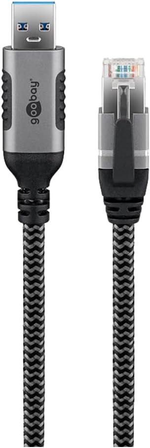 GooBay USB-A 3.0 to RJ45 Ethernet Cable 15 m - Black - New Condition