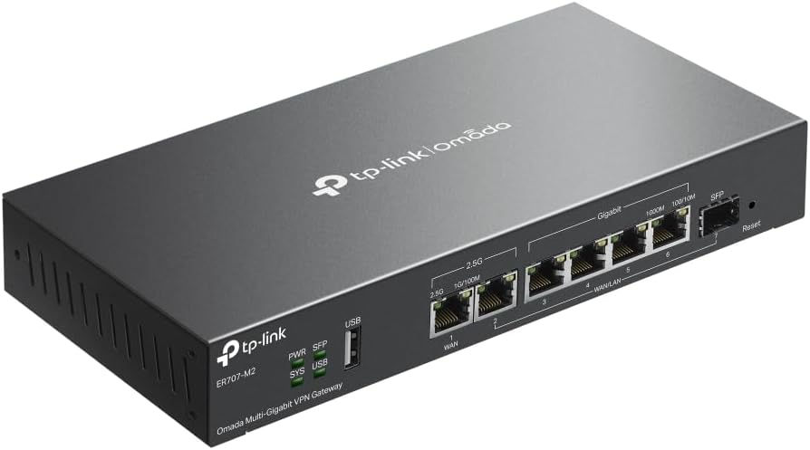 TP-Link Omada ER707-M2 Multi-Gigabit VPN Gateway with 2.5G Ports - New Condition