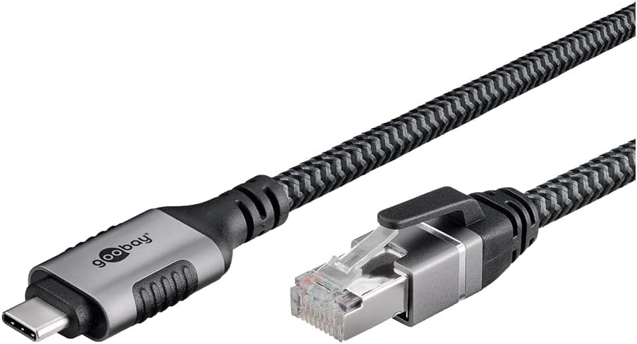 GooBay USB-C™ 3.1 to RJ45 Ethernet Cable 15 m - Black - New Condition