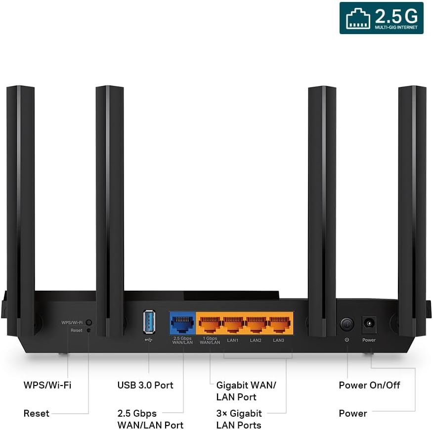 TP-Link Archer AX55 Pro AX3000 Wi-Fi 6 Dual-Band Router - New Condition