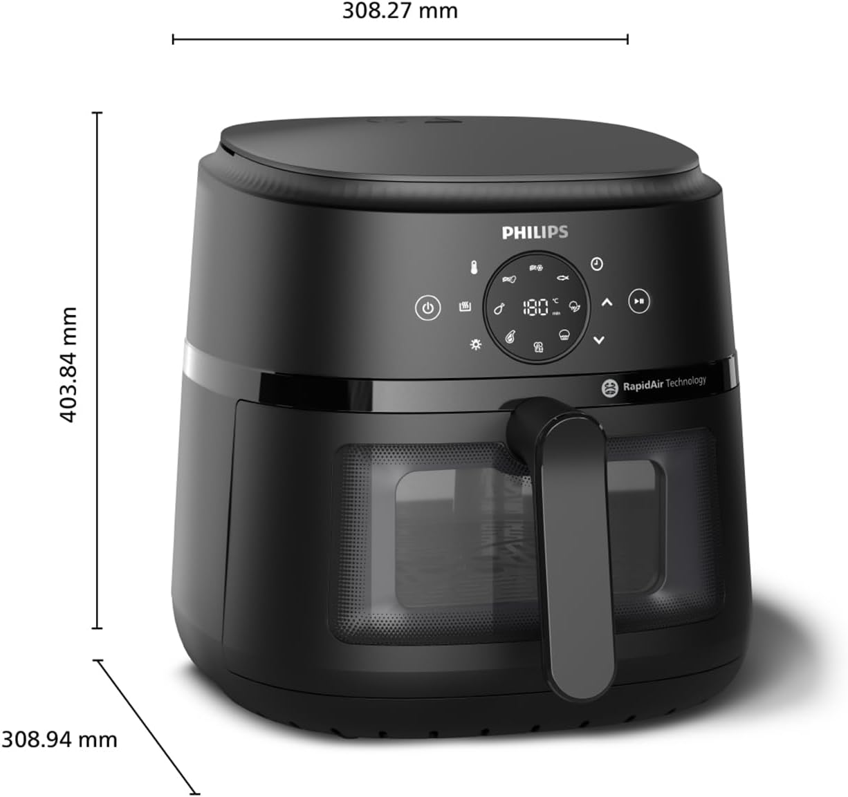 Philips Air Fryer 2000 Series 6.2L – Healthy Frying with RapidAir Technology - New Condition