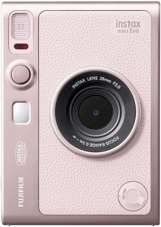 Instax Fujifilm Mini EVO Instant Camera, Gentle Rose - New Condition