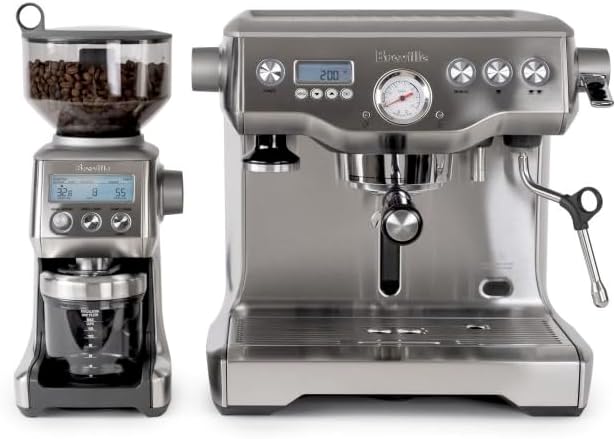 Breville Dynamic Duo Dual Boiler Espresso Machine & Grinder Pro Stainless Steel - Good Condition
