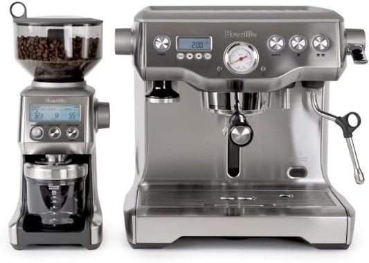 Breville Dynamic Duo Dual Boiler Espresso Machine & Grinder Pro Stainless Steel - Good Condition