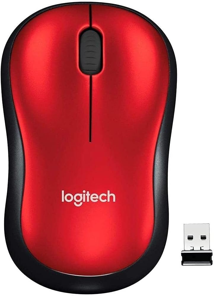 Logitech M185 Wireless Mouse – Red - New Condition