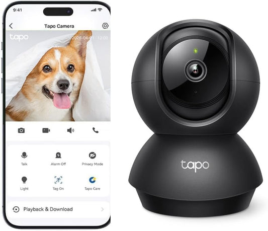 Tapo TP-Link C201 Smart Home Security Wi-Fi Camera 1080p 360° Baby Monitor - New Condition