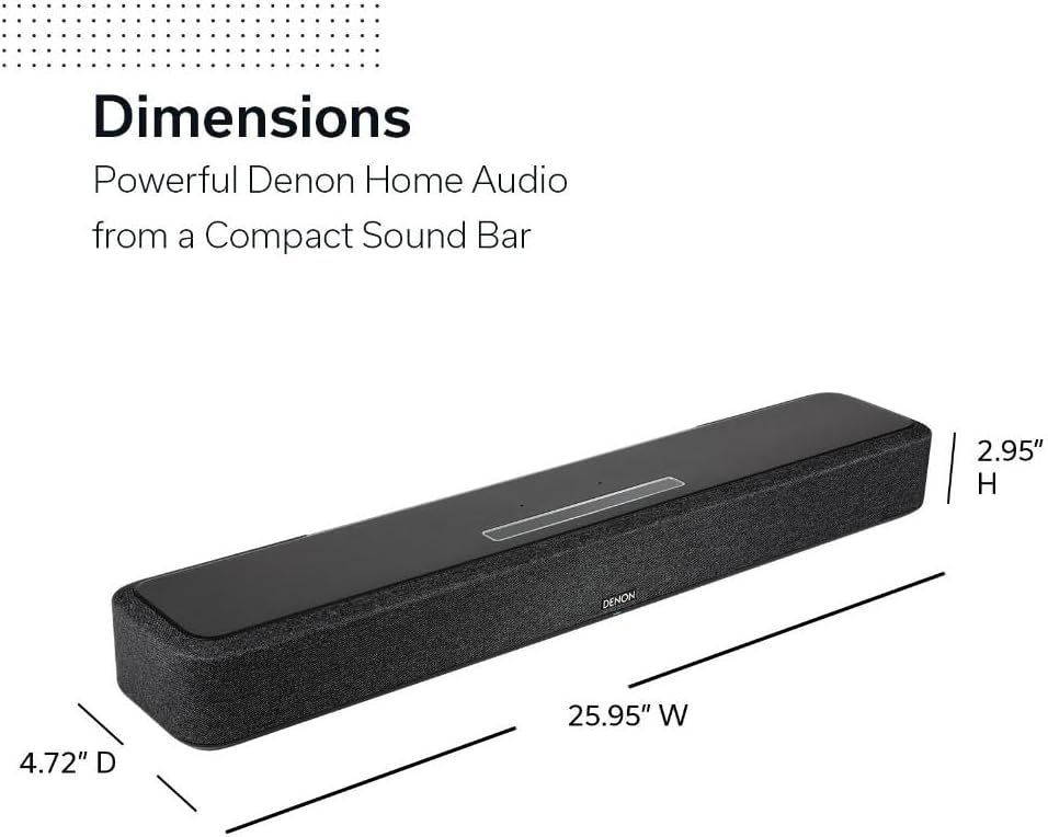 Denon Home 550 Wireless Smart Soundbar for TV with Dolby Atmos 3D Audio - New Condition
