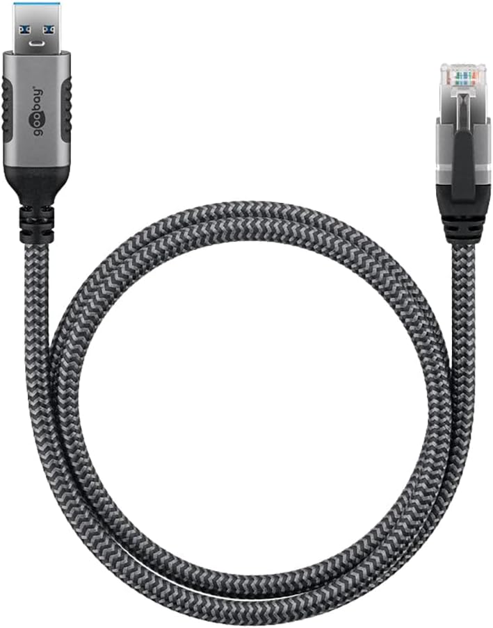 GooBay USB-A 3.0 to RJ45 Ethernet Cable 15 m - Black - New Condition