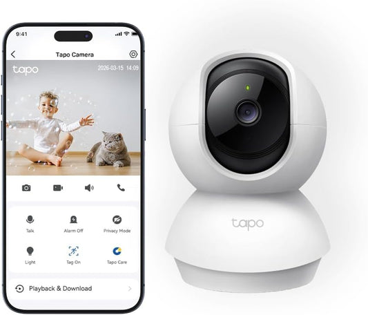 Tapo TP-Link C210 Smart Home Security Wi-Fi Camera 2K 3MP Baby Monitor - New Condition