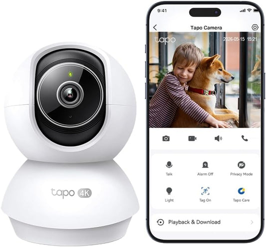TP-Link Tapo C250 4K Pan & Tilt AI Home Security Camera - New Condition