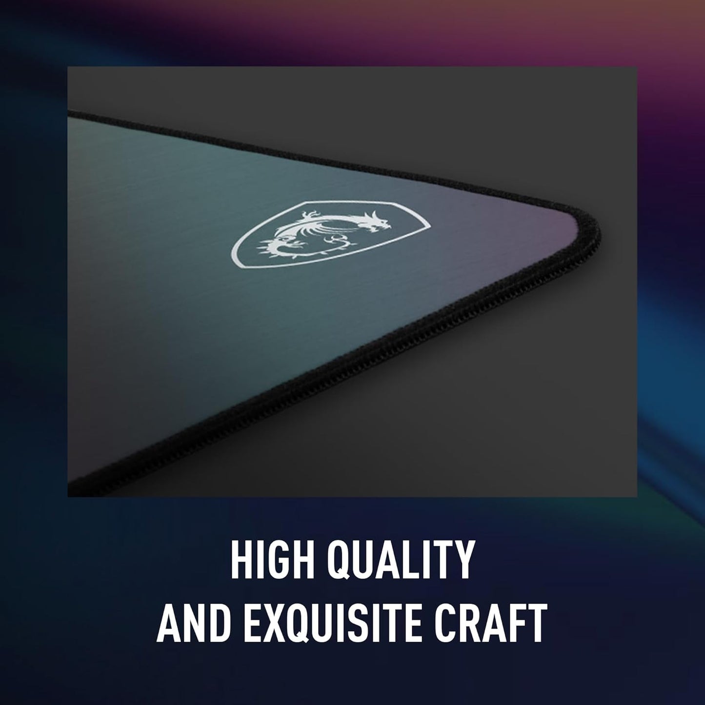 MSI Agility GD72 Gleam Edition Gaming Mouse Pad – XXL, 3mm Thick, Ultra-Smooth, Low-Friction, Non-Slip Rubber Base - New Condition