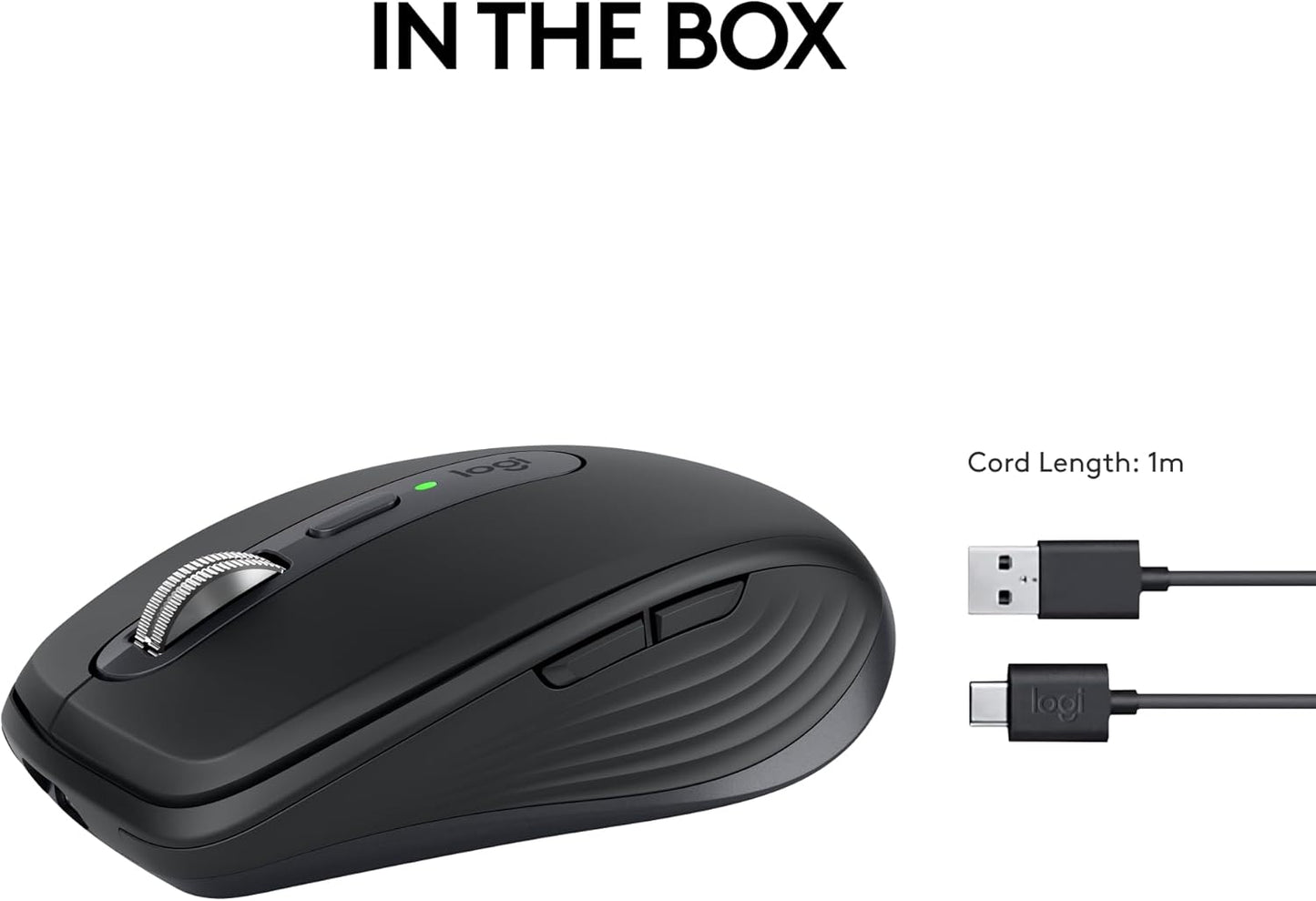Logitech MX Anywhere 3S Compact Wireless Mouse, Graphite - Excellent Condition
