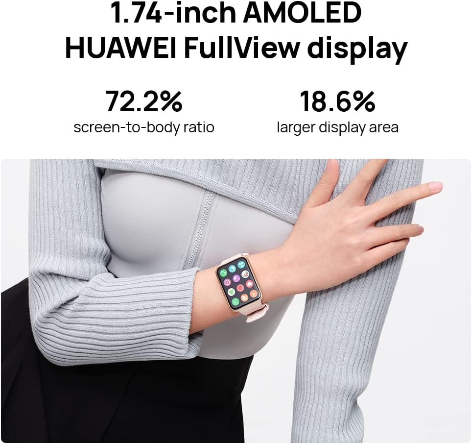 Huawei Watch FIT 2 Smartwatch, 1.74-inch FullView Display, White [AU Version] - New Condition