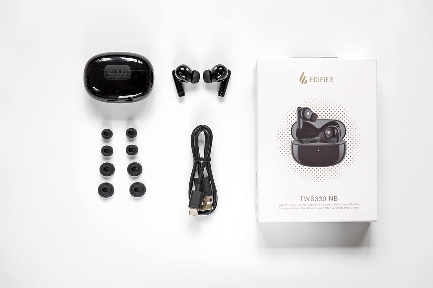 Edifier TWS330 NB Bluetooth 5.0 Earbuds with ANC - New Condition