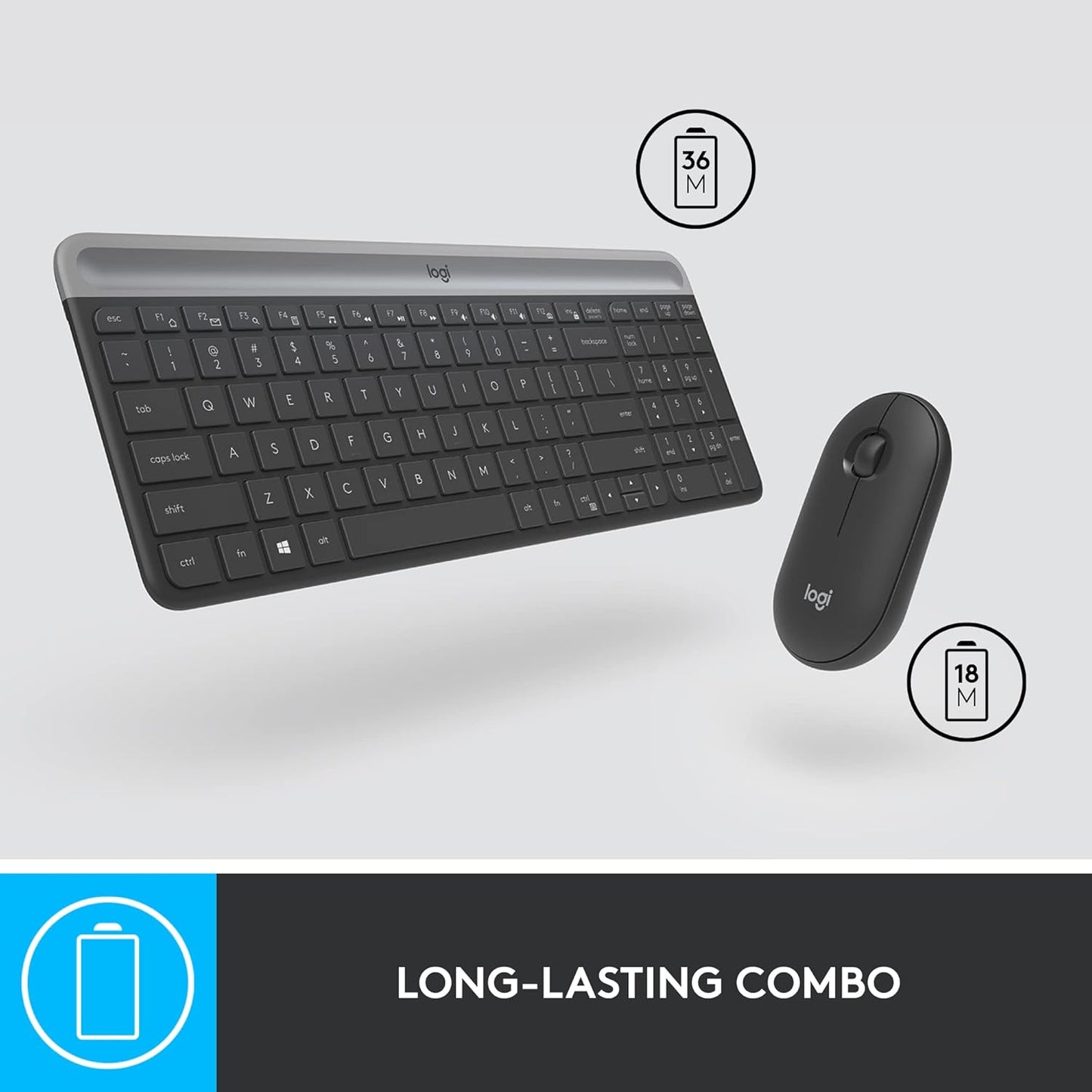 Logitech MK470 Slim Wireless Keyboard and Mouse Combo, Black - New Condition