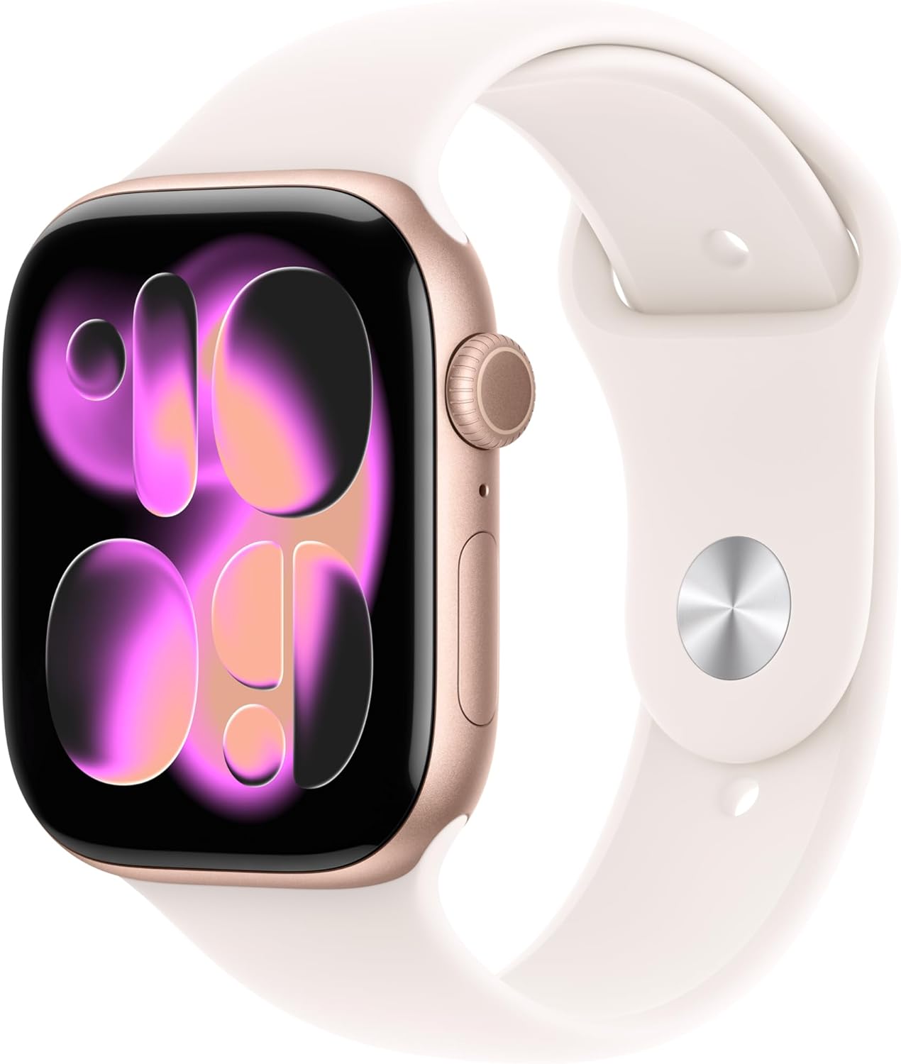 Apple Watch Series 11 [GPS 46mm] Smartwatch with Rose Gold Aluminum Case with Light Blush Sport Band - New Condition