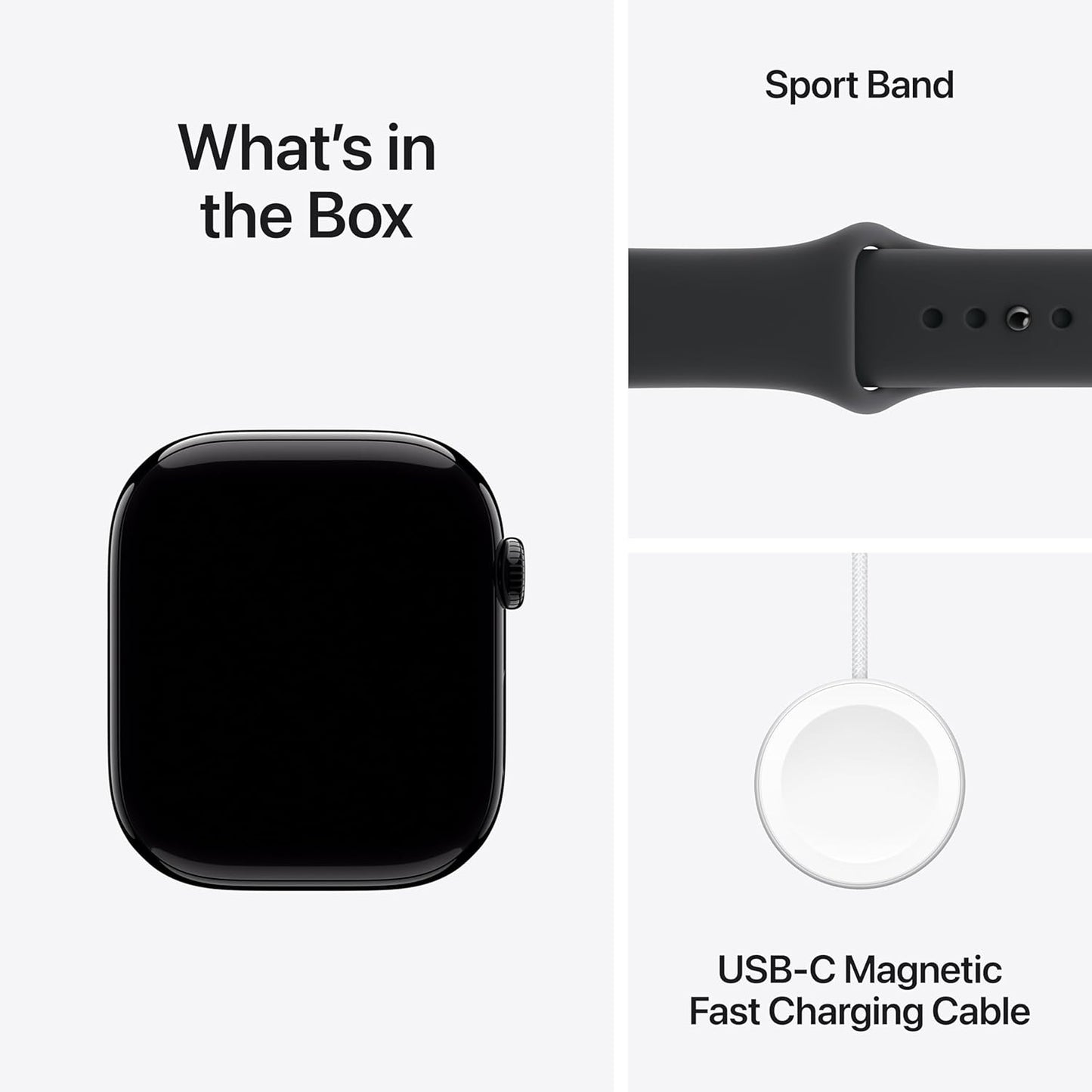 Apple Watch Series 11 [GPS 46mm] Smartwatch with Jet Black Aluminum Case with Black Sport Band - New Condition