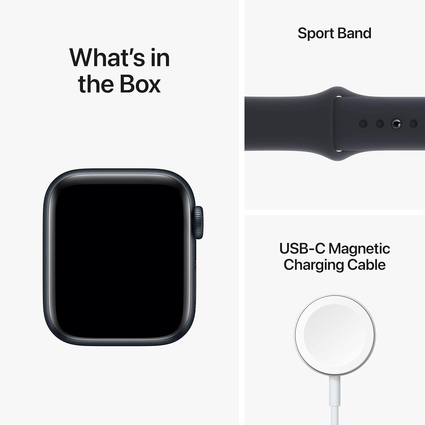 Apple Watch SE (2nd Gen) (GPS, 40mm) - Midnight Aluminum Case with Midnight Sport Band, S/M - New Condition