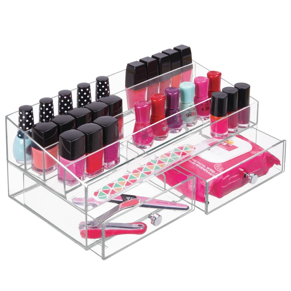 InterDesign Clarity Cosmetic Organizer with Drawers, Clear - New Condition