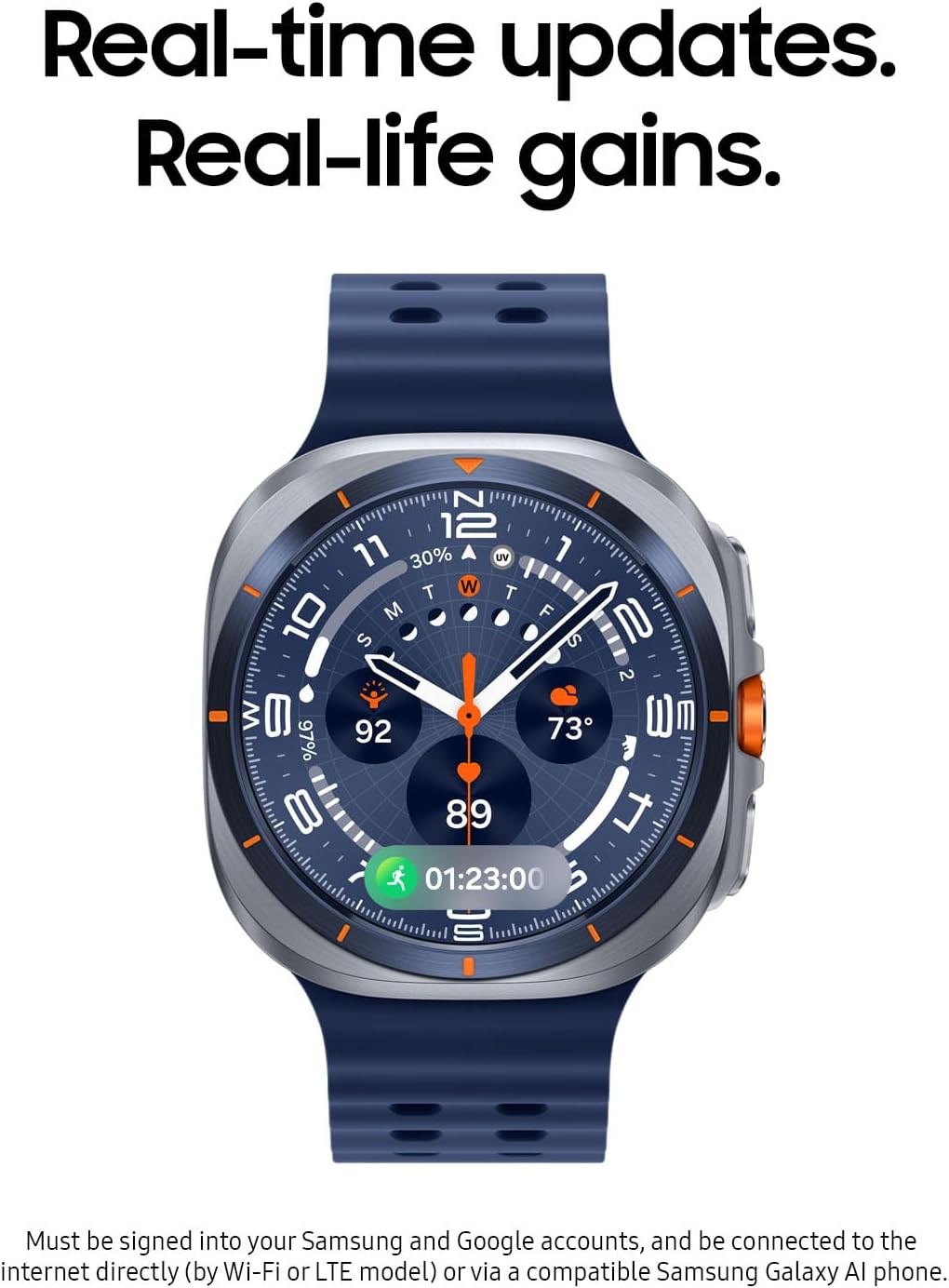 Samsung Galaxy Watch Ultra AI Smart Watch, Health Monitoring Fitness Tracking, 47mm LTE Titanium Silver - Excellent Condition