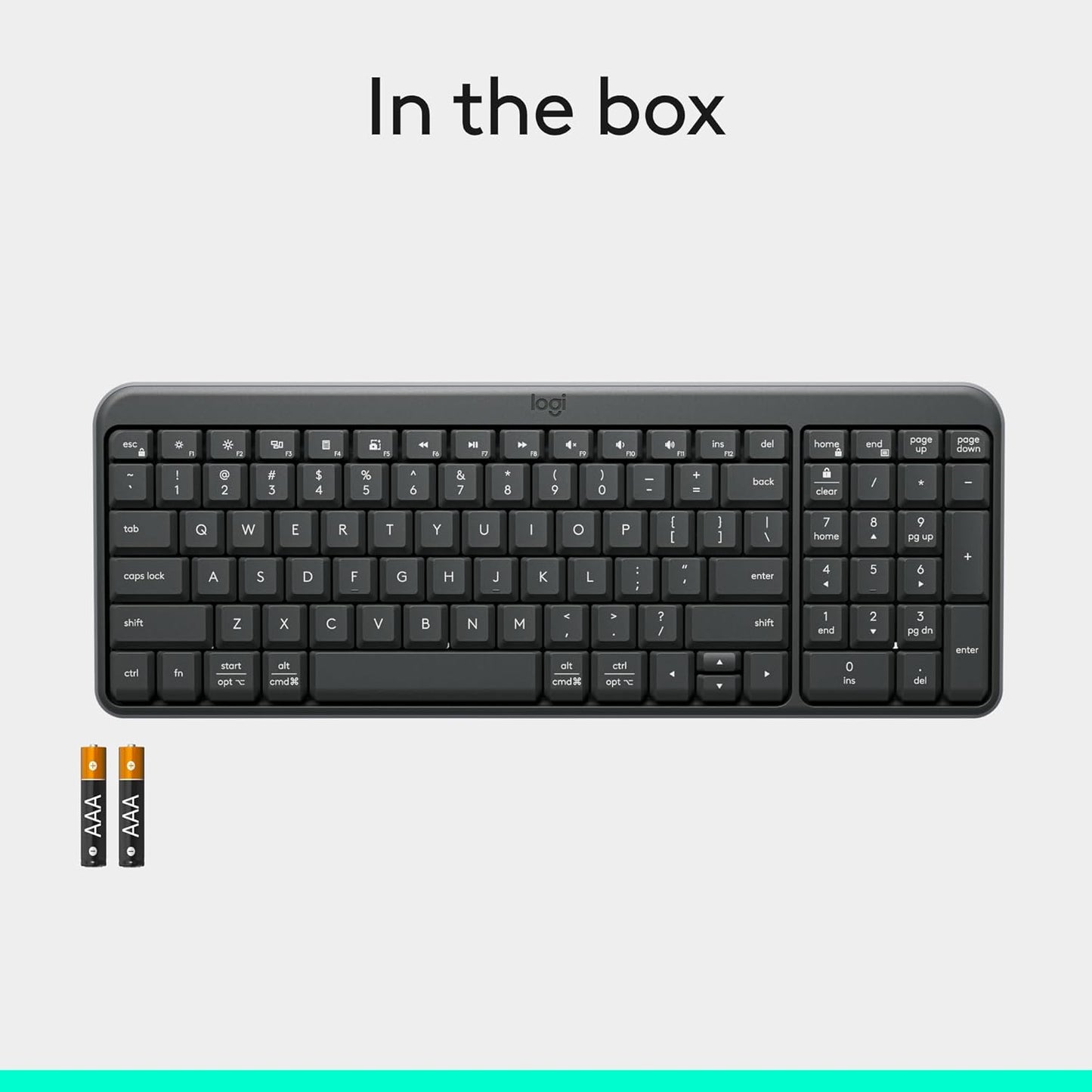 Logitech K250 Bluetooth Wireless Keyboard – Graphite - New Condition