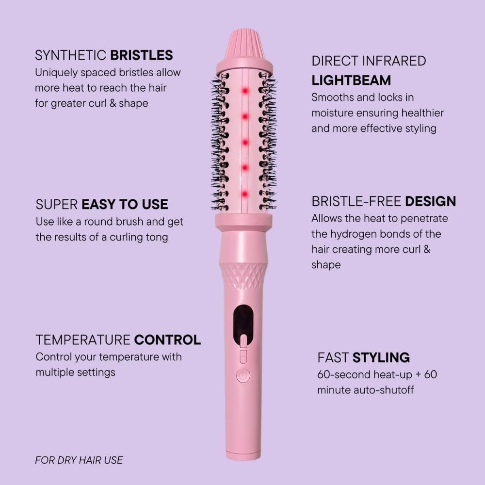 Mermade Hair Infrared Thermal Brush, 32 mm Size, Pink - New Condition