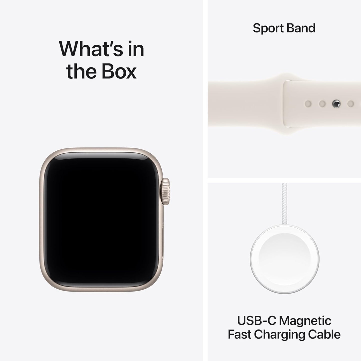 Apple Watch SE 3 GPS 40mm Smartwatch – Starlight Aluminium Case - Excellent Condition