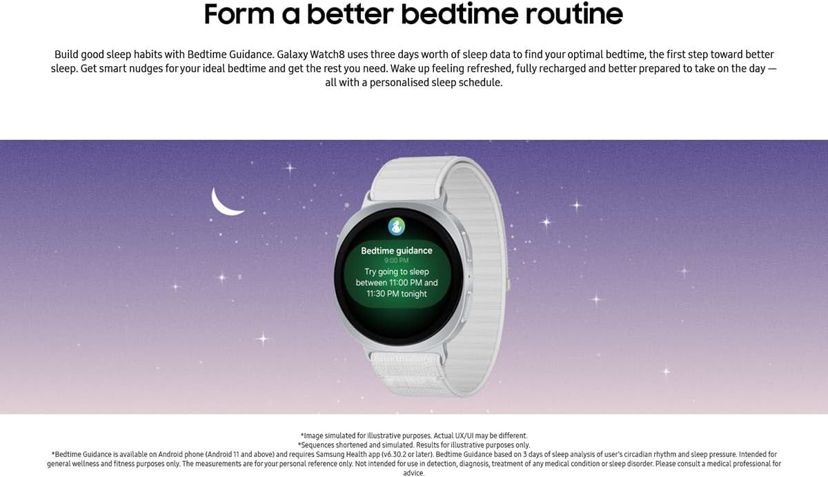 Samsung Galaxy Watch8 [AU Version], (Silver, LTE, 44 mm) with Sport Band, Smart Watch - Excellent Condition