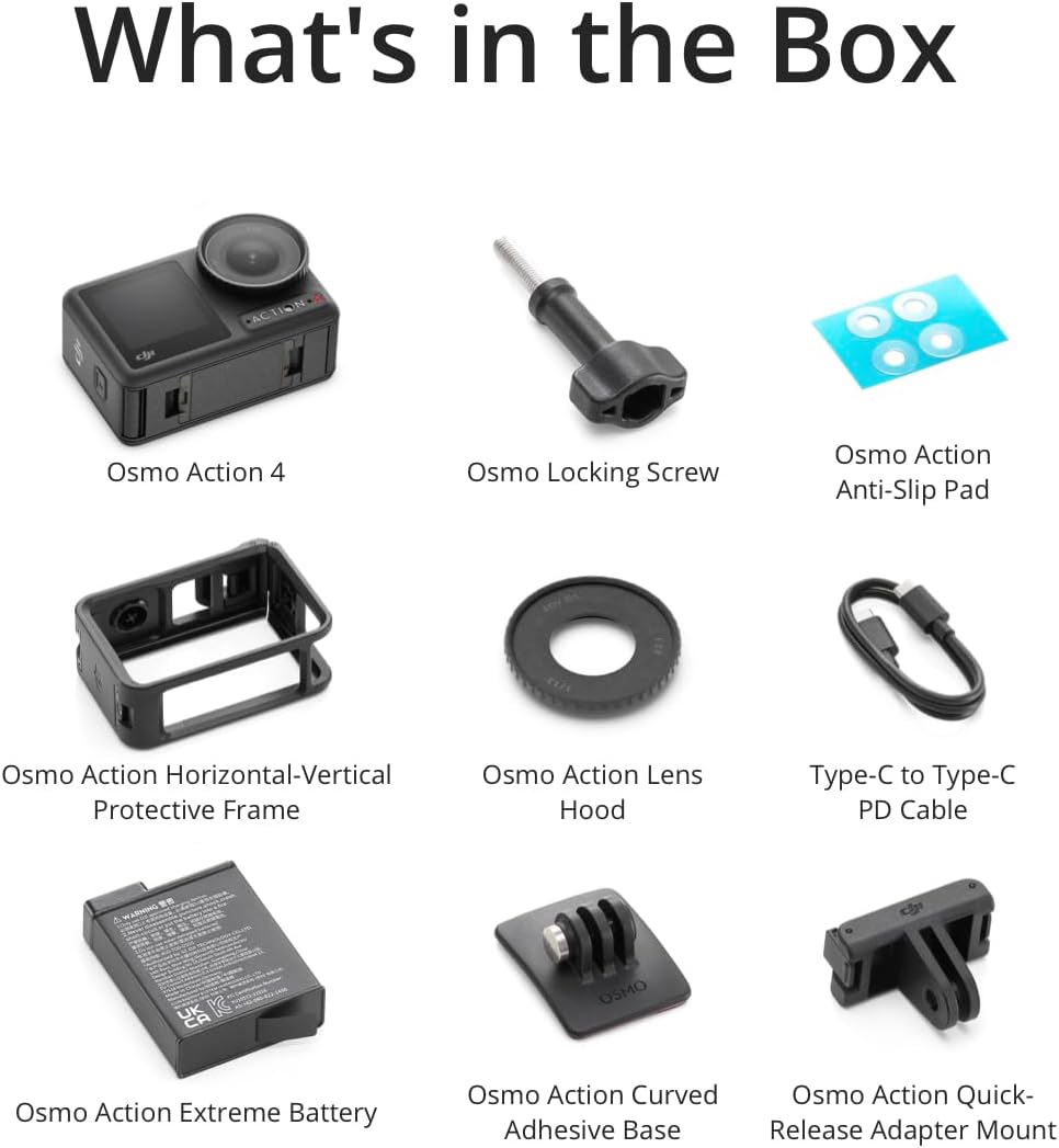 DJI Osmo Action 4 Standard Combo 4K Action Camera - New Condition