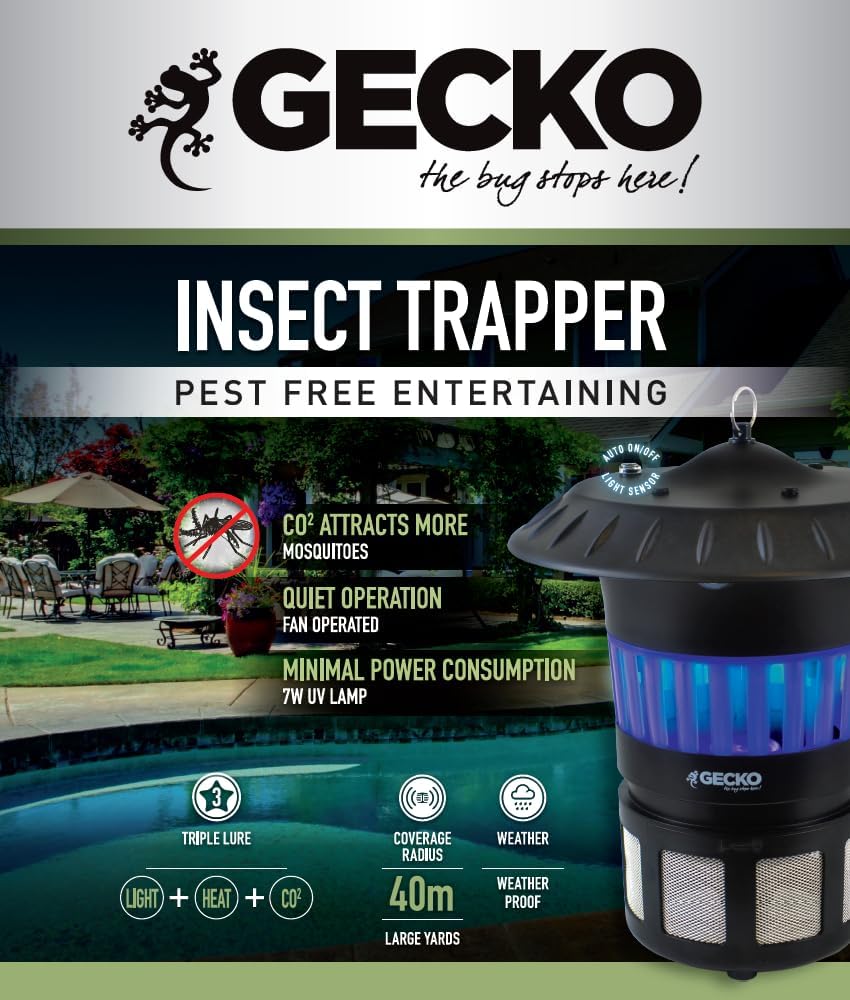 Gecko 40W Globe Bug Zapper Lantern Lamp - Good Condition