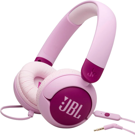JBL Junior 320 - Wired on-Ear Kids Headphones Safe Sound (<85dB), Built-in mic, Fit for Kids and Customizable with Included Stickers (Purple) - Excellent Condition