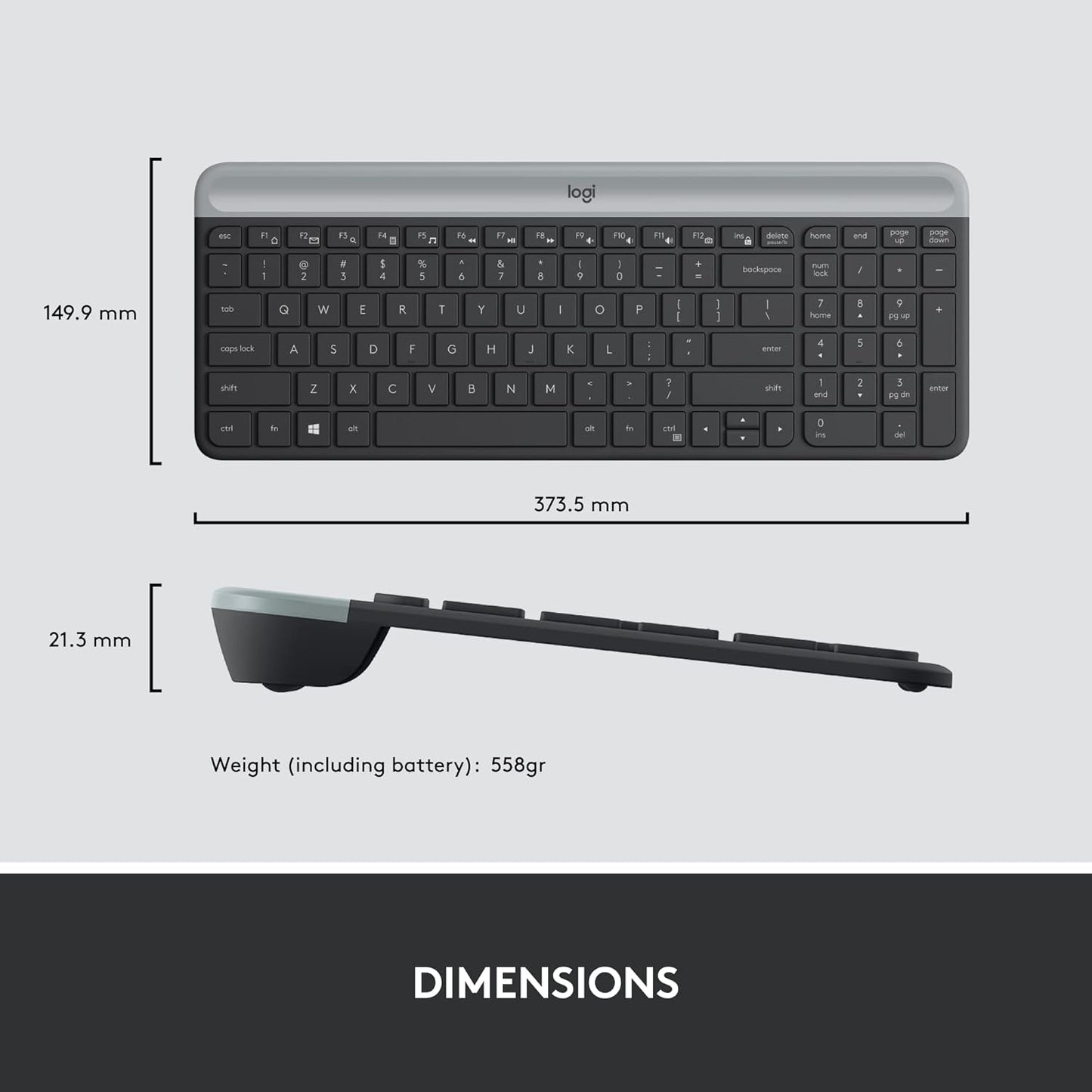 Logitech MK470 Slim Wireless Keyboard and Mouse Combo, Black - New Condition