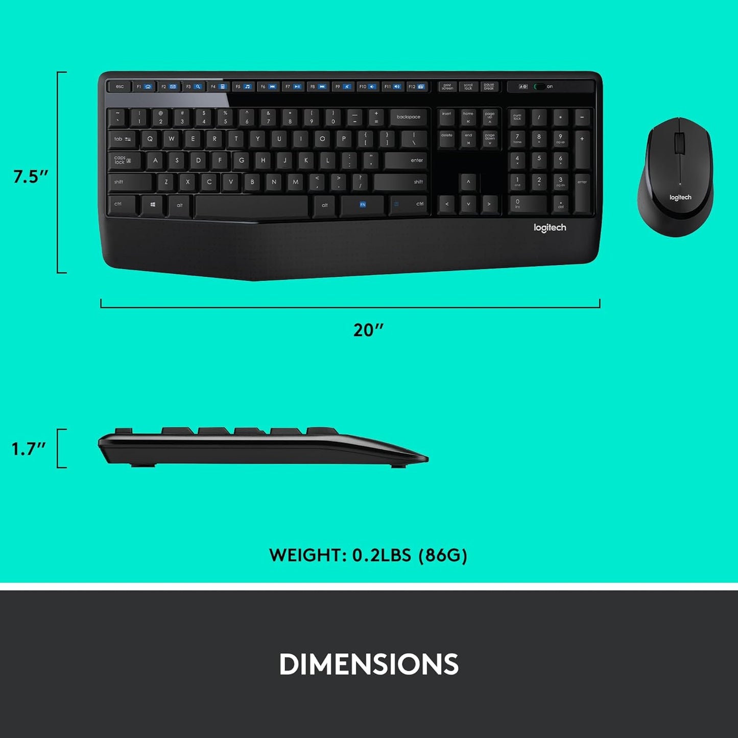 Logitech MK345 Wireless Keyboard and Mouse Combo - New Condition
