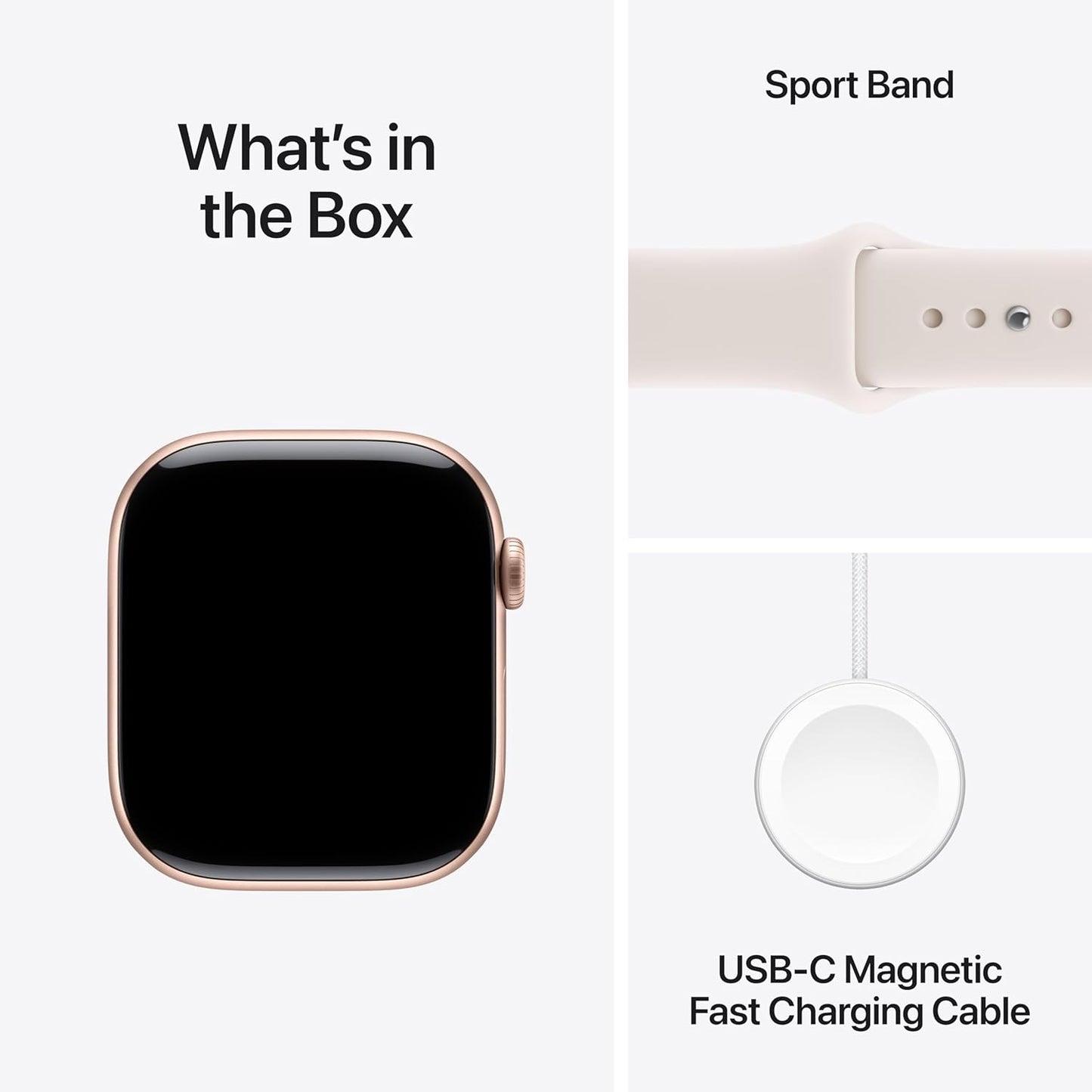 Apple Watch Series 11 [GPS 46mm] Smartwatch with Rose Gold Aluminum Case with Light Blush Sport Band - New Condition