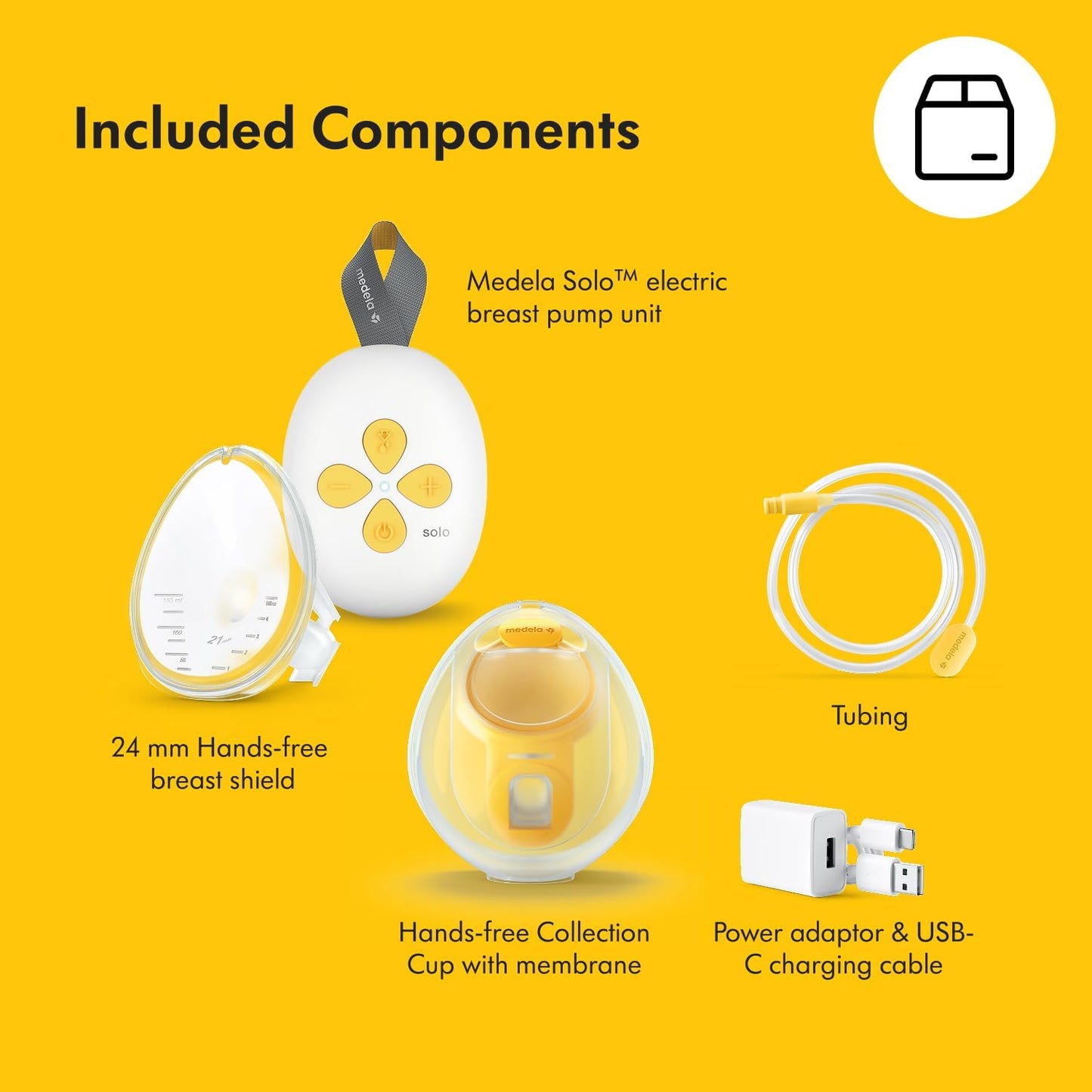 Medela Solo Hands-Free Single Electric Breast Pump Lightweight & Compact - Good Condition