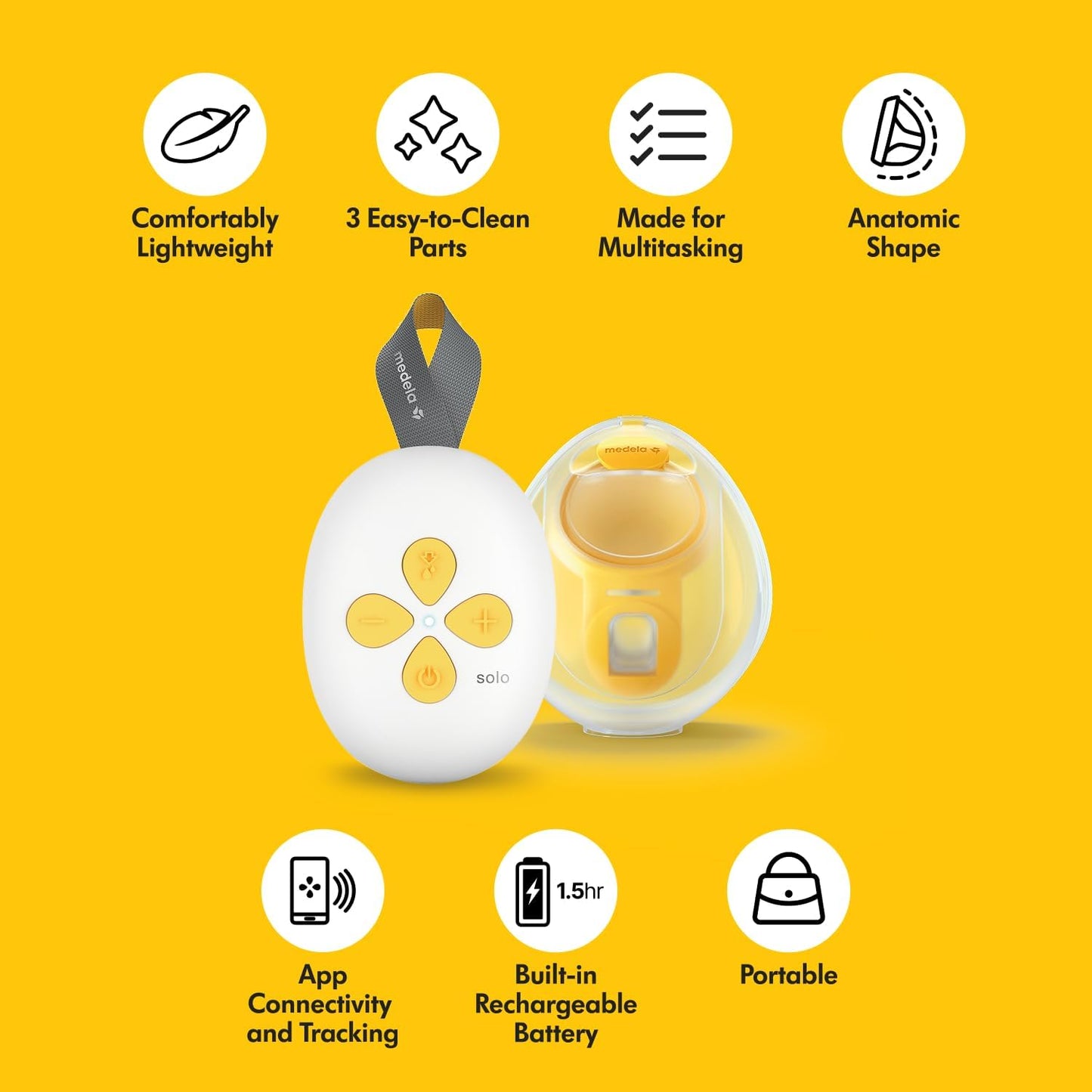 Medela Solo Hands-Free Single Electric Breast Pump Lightweight & Compact - Good Condition