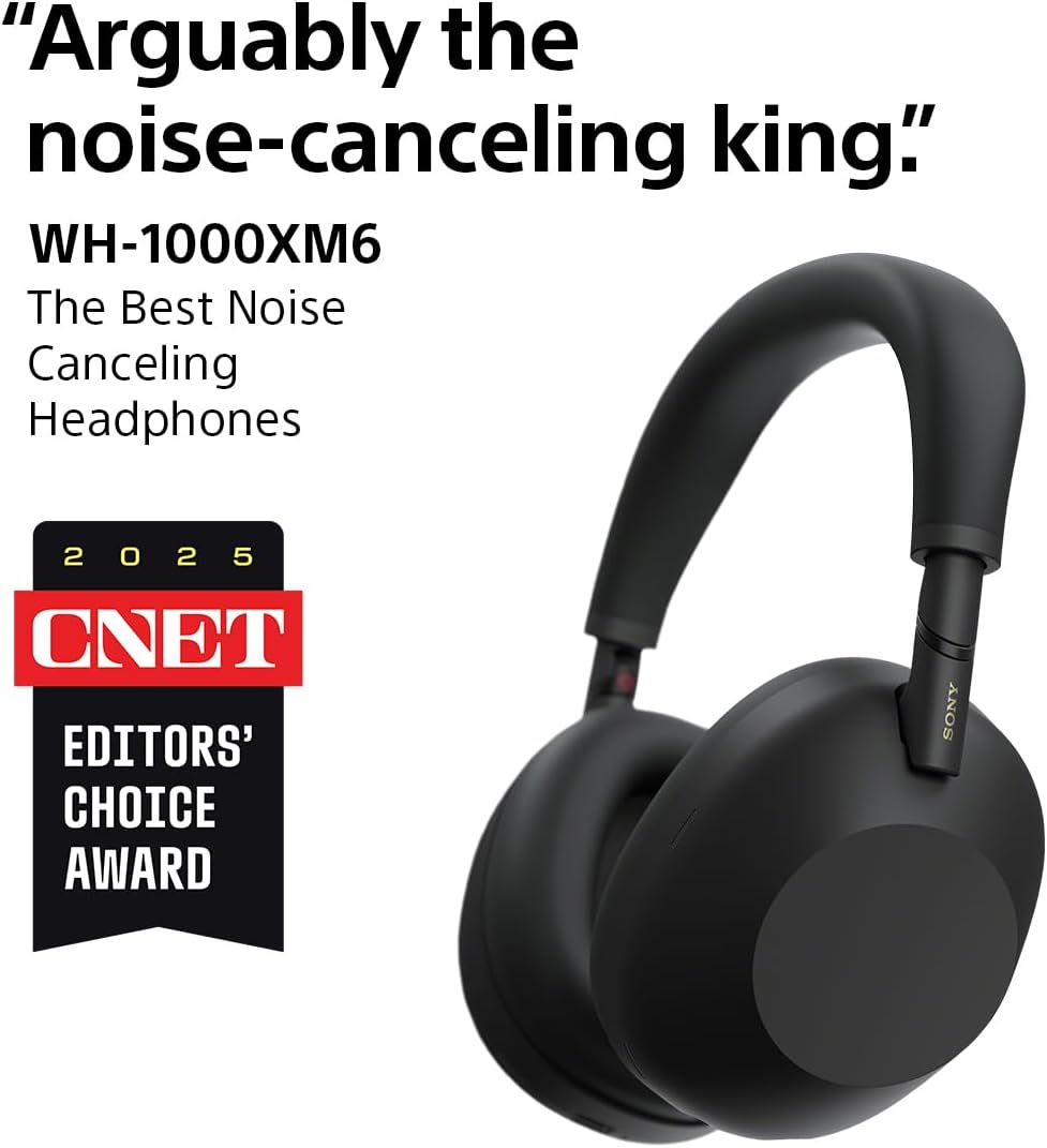 Sony WH1000XM6 Noise Cancelling Wireless Headphones, Black - New Condition