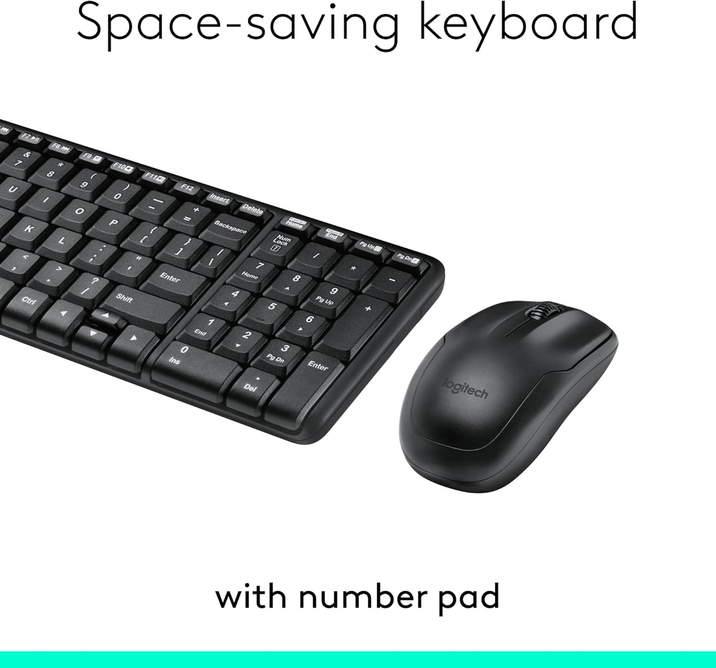 Logitech MK220 Wireless Keyboard & Mouse Combo – Black - New Condition