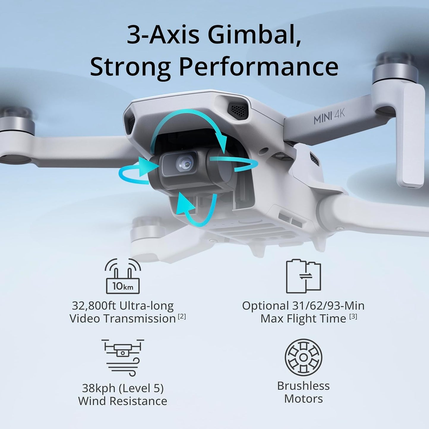 DJI Mini 4K Drone with 4K UHD Camera & 3-Axis Gimbal – Lightweight - Excellent Condition